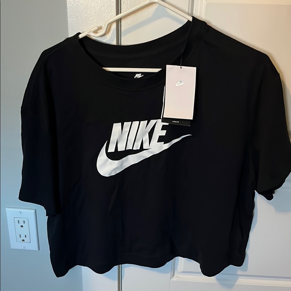 Nike Black Boxy Crop T-Shirt